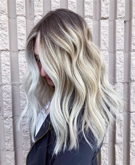 blonde root melt|smudged roots on blonde hair.